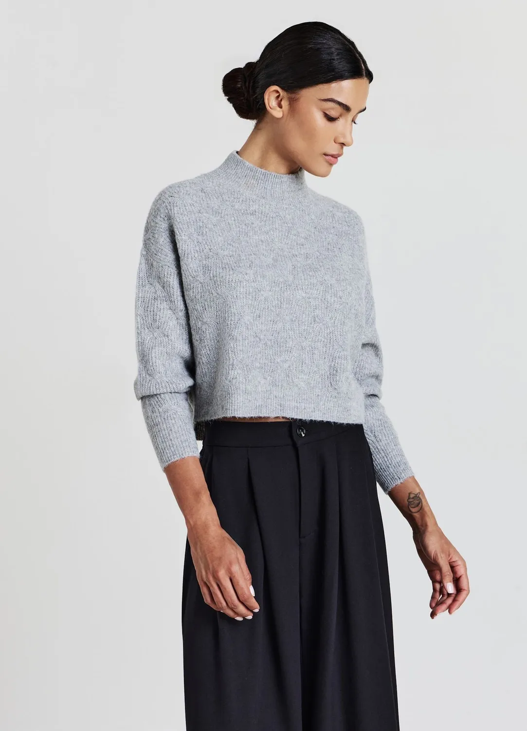 Calliope Pull Torsades Femme Taille S Col Haut