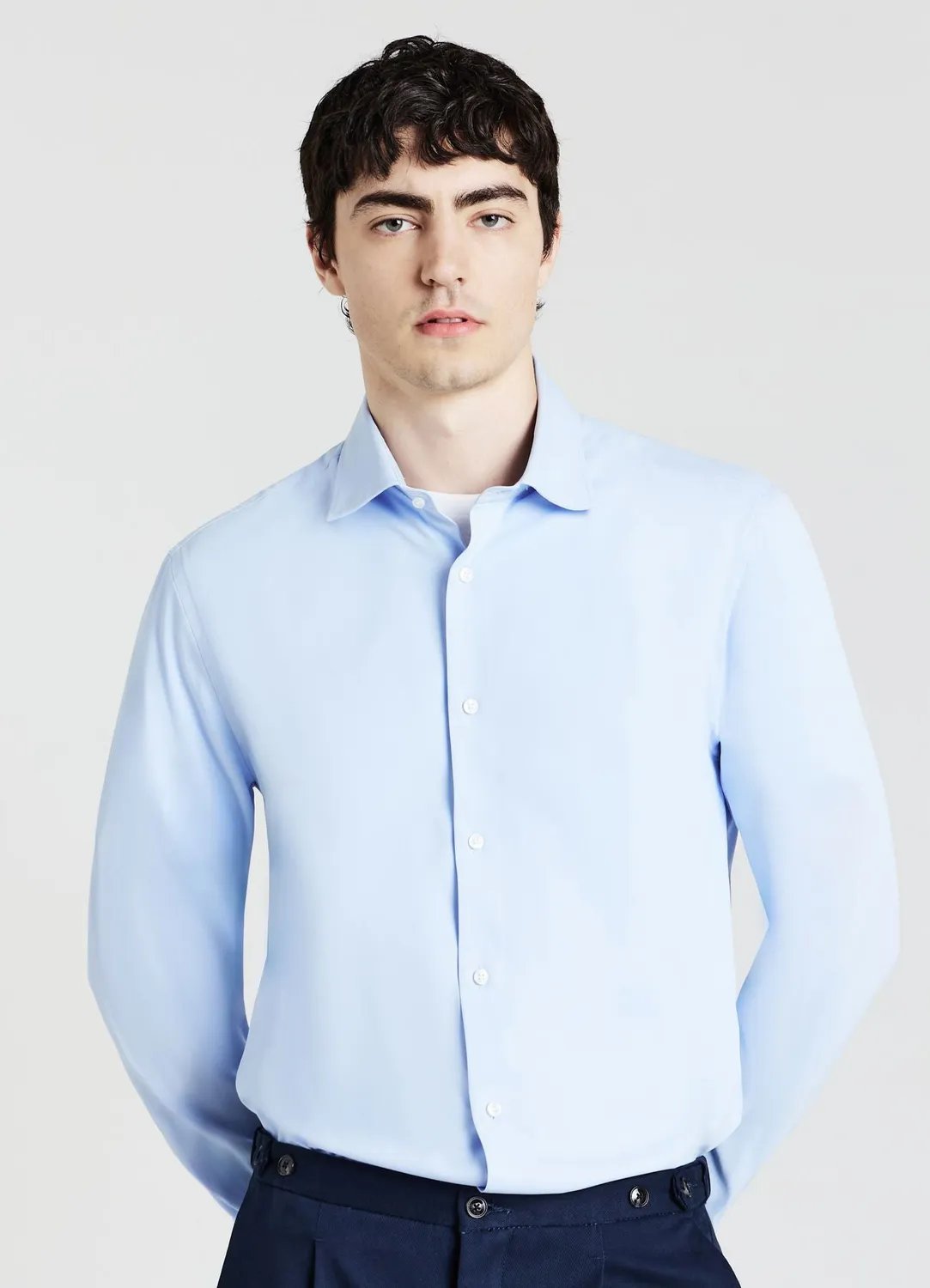 Calliope chemise unie homme manches longues