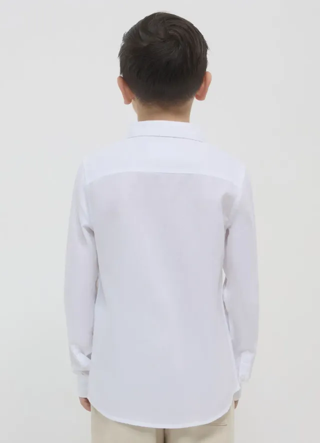 Calliope unie classique chemise garçon coton