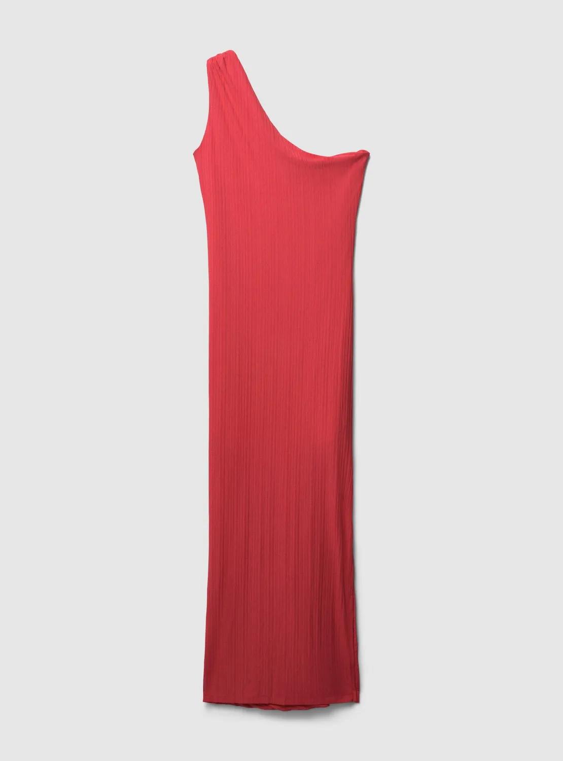 Calliope Robe longue monospalla femme unie froncée