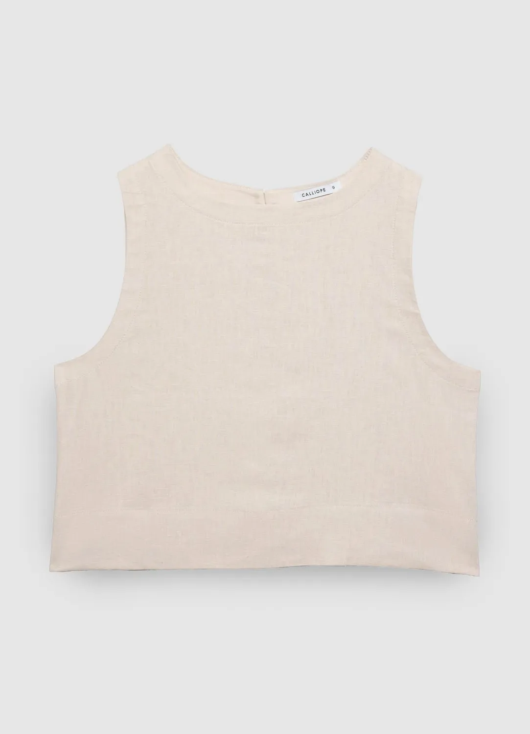 Calliope top court boutons dos femme sans manches