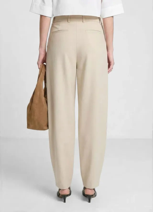 Calliope pantalon barrel femme pinces