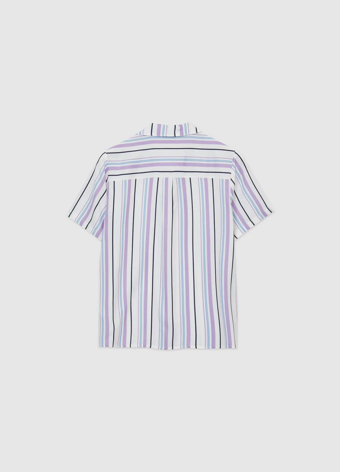 Calliope chemise rayée manches courtes boutonnée femme