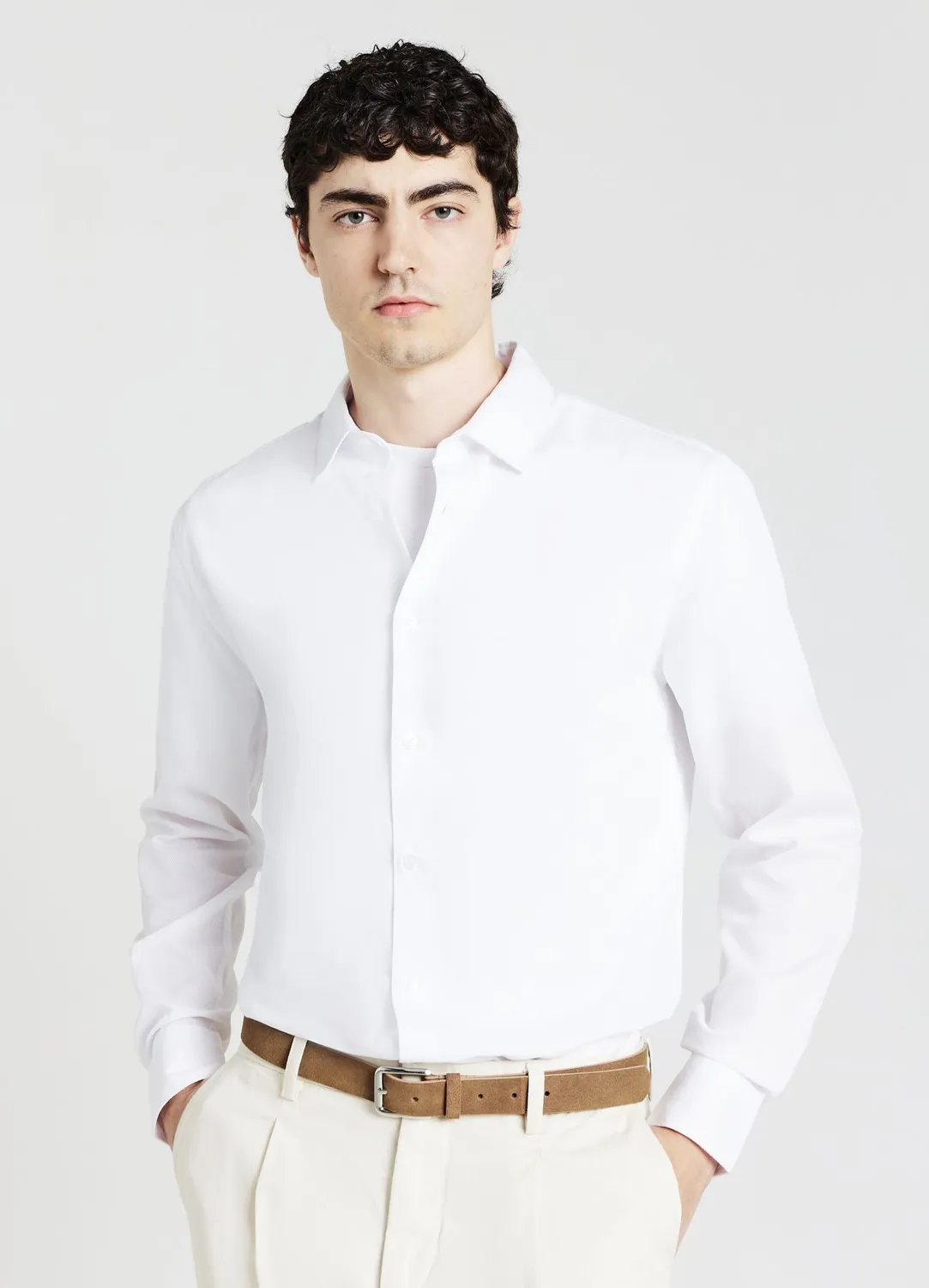 Calliope Camicia tessuto cotone operato chemise homme