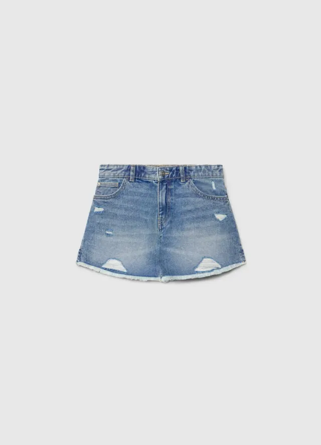 Calliope shorts mom jean déchiré fille