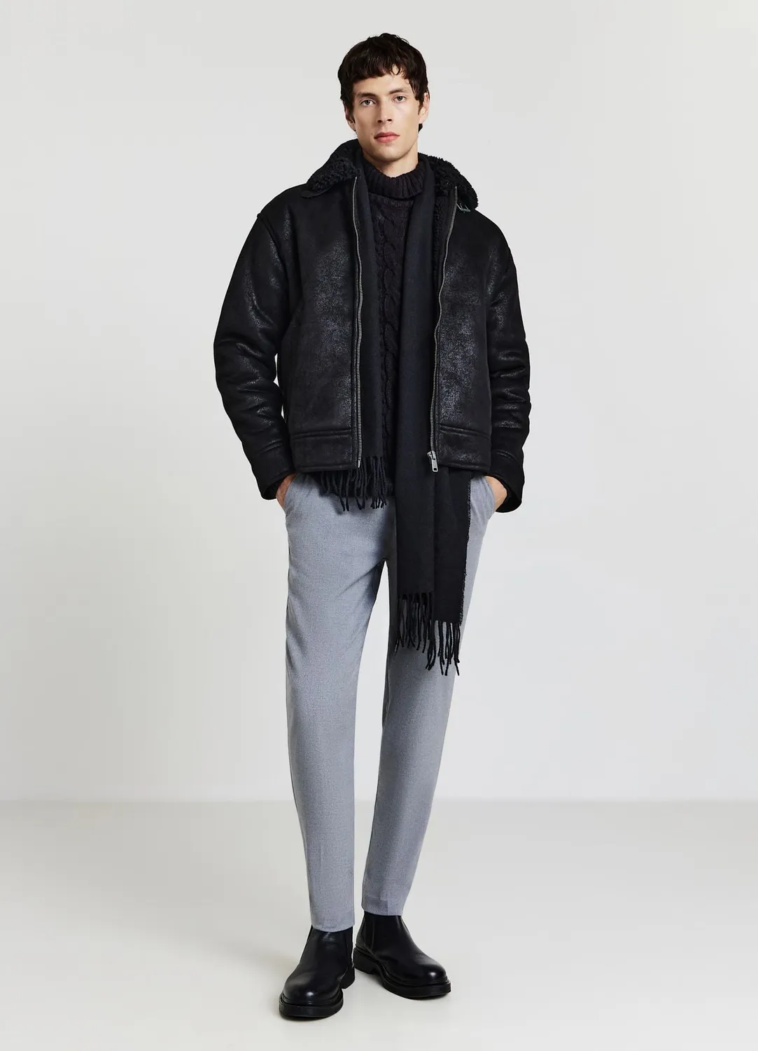 Calliope Blouson effet mouton blouson col à boucle