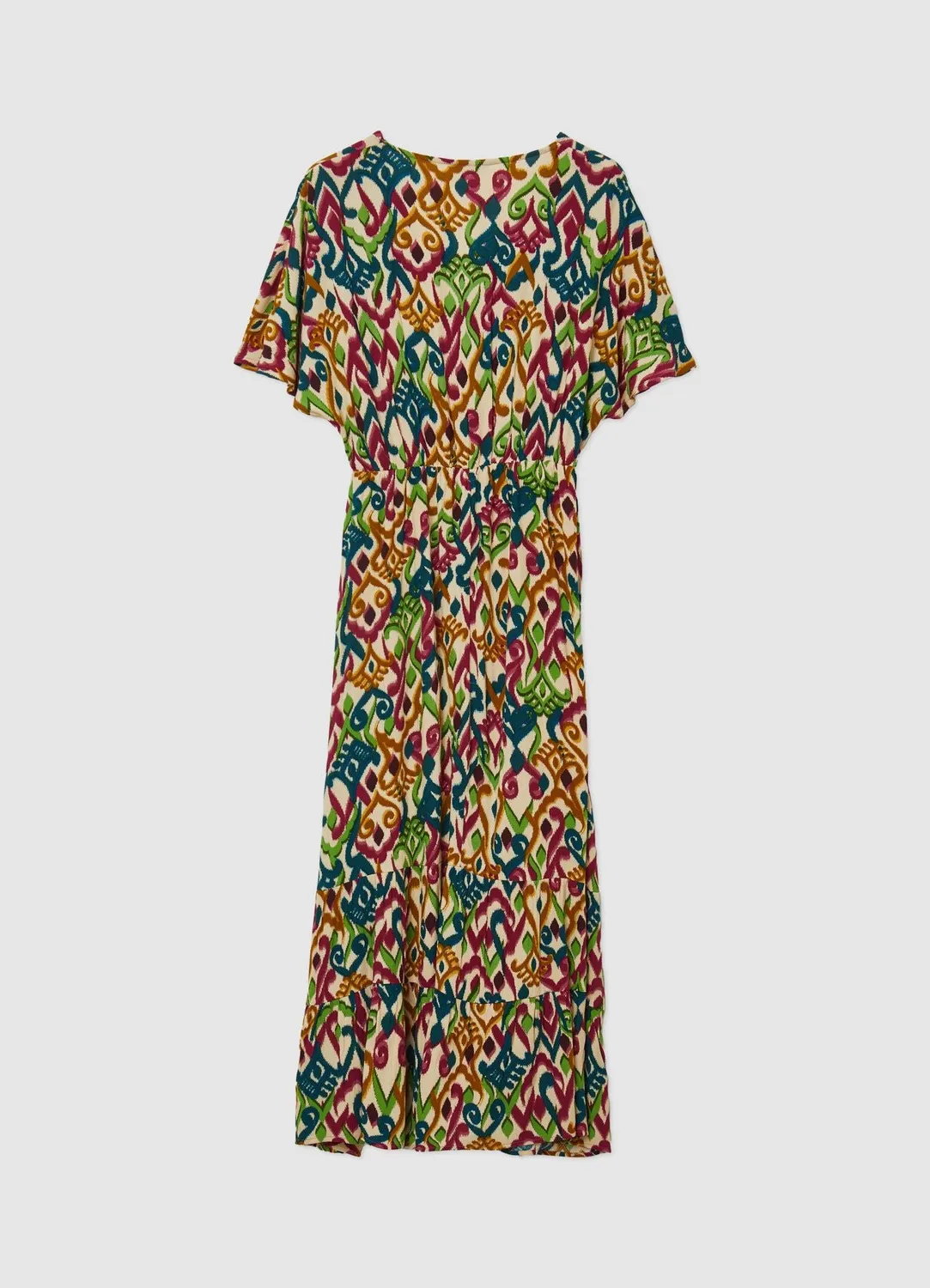 Calliope Robe Kimono Longue Femme Volant Imprimé