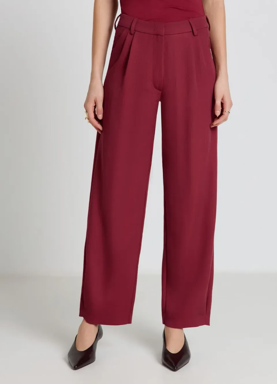 Calliope pantalon barrel double pince femme XS taille haute
