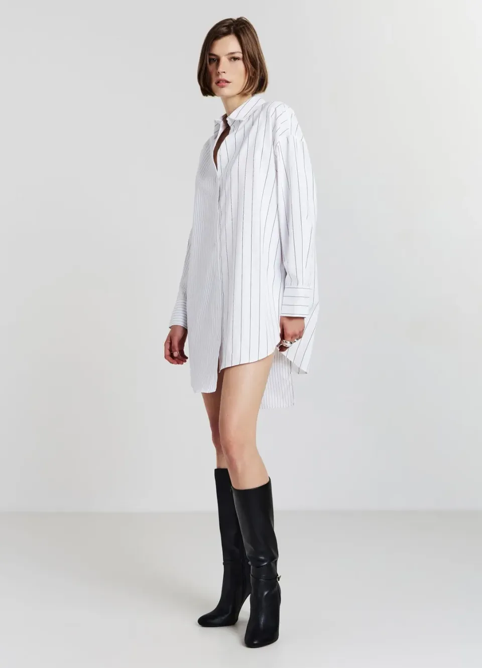 Calliope robe chemise rayée femme boutonnée