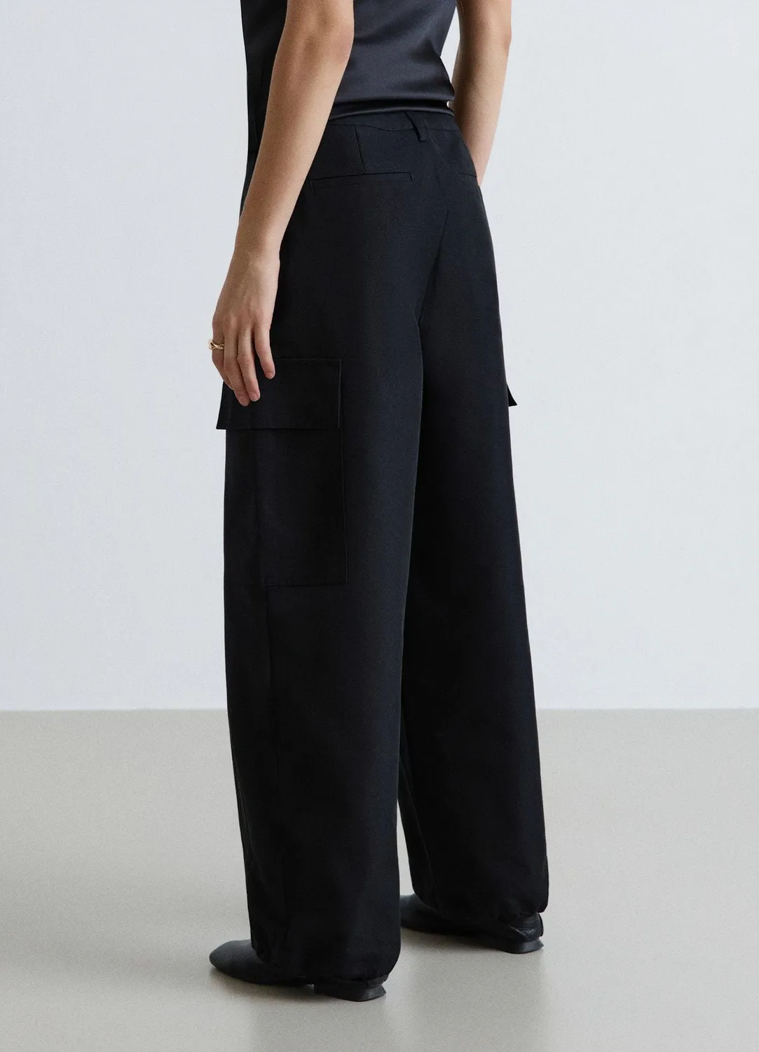 Calliope pantalon cargo femme taille moyenne large