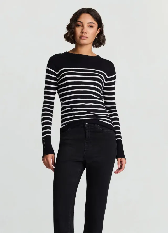 Calliope rayures pull femme manches longues rayé