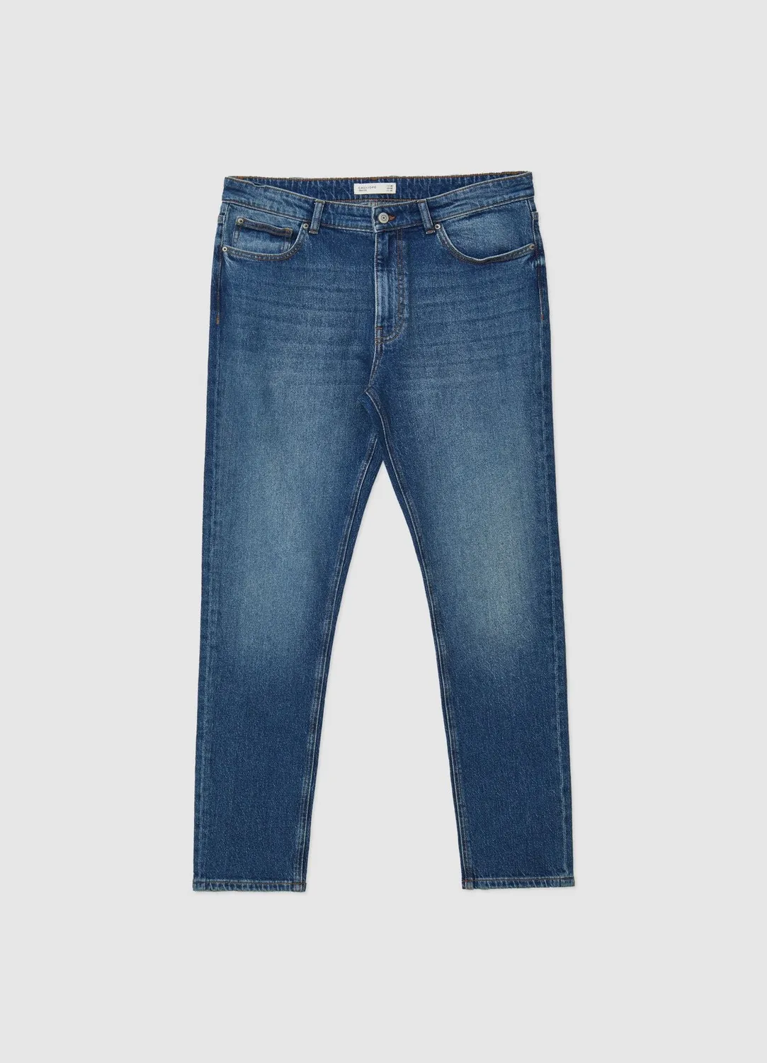 Calliope jean slim homme 5 poches effet délavé