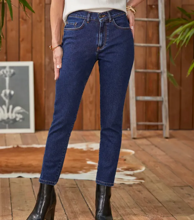 Cocorico jean slim femme bleu foncé stretch 36-44