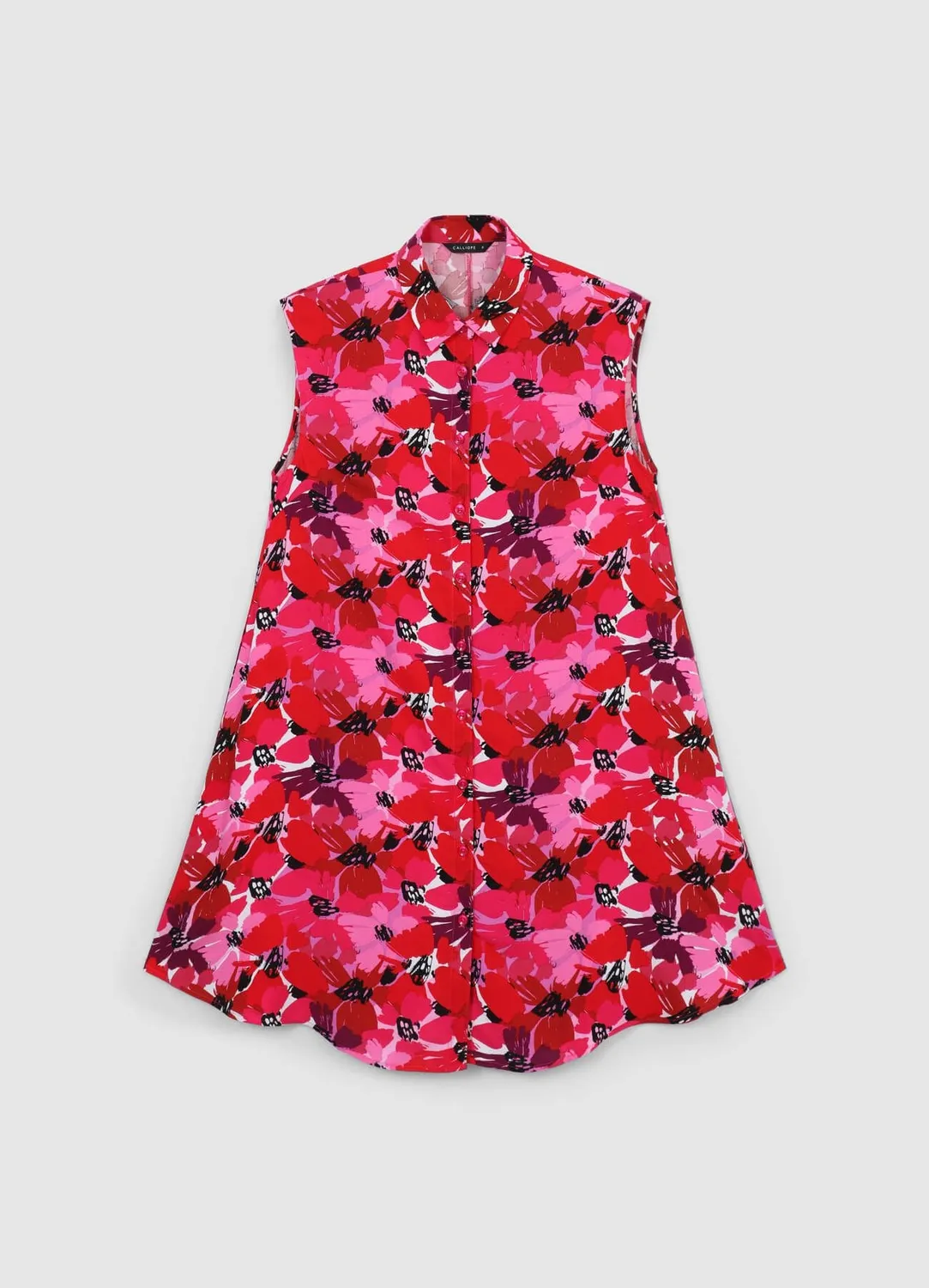 Calliope chemise longue sans manches motif