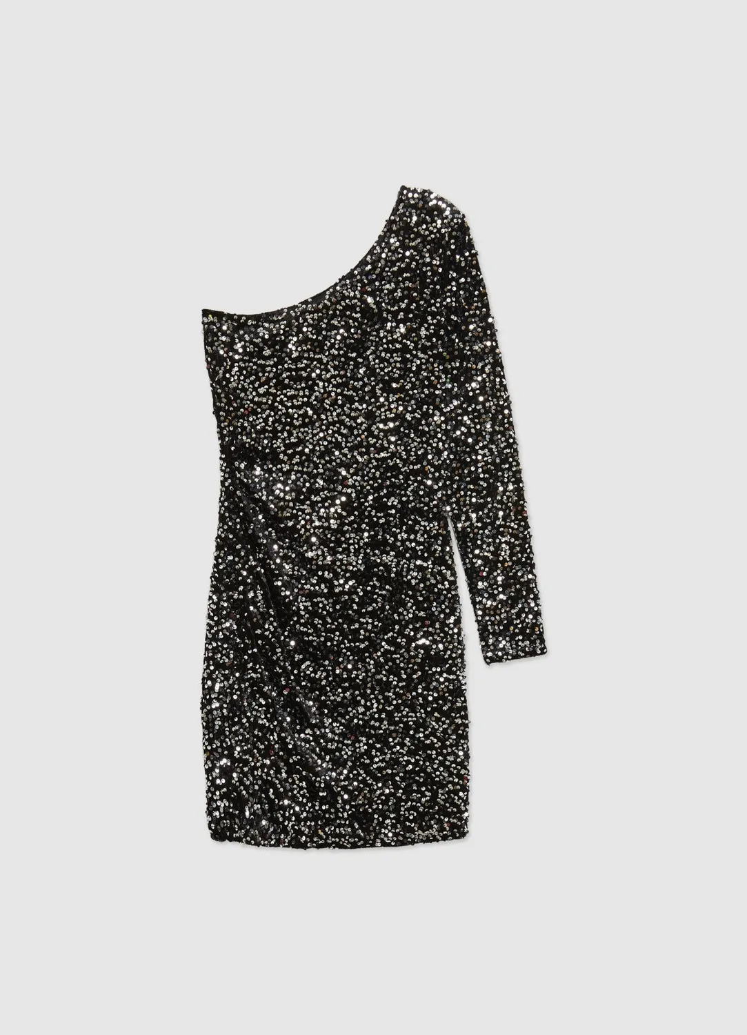 Calliope robe monospaule courte femme paillettes