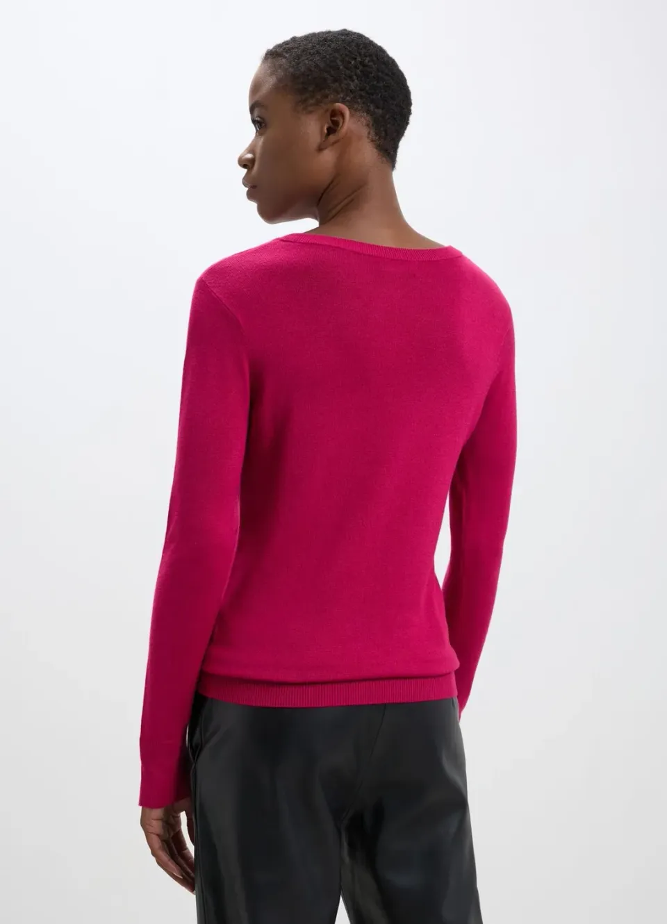 Calliope girocollo pull femme col rond côtelé