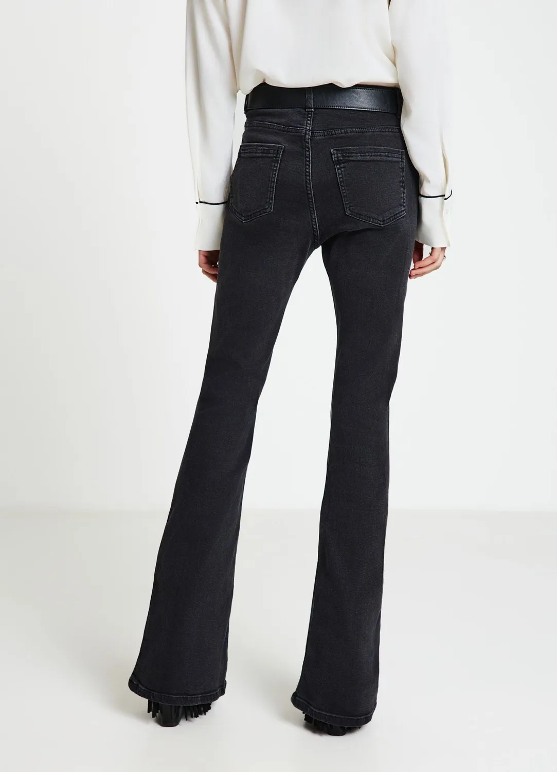 Calliope 5 poches jean flare femme patte d'éléphant