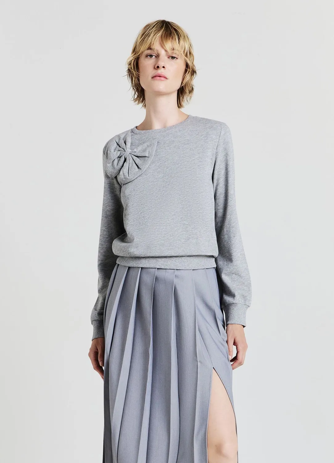 Calliope sweat noeud femme col rond casual