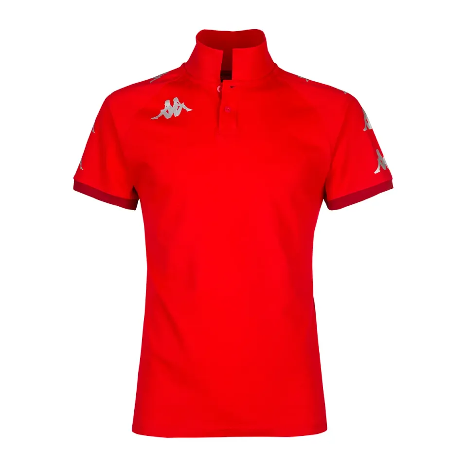 Kappa Caldes polo rouge enfant coton 2 boutons