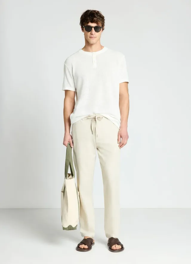 Calliope pantalon relaxed lin homme taille élastique
