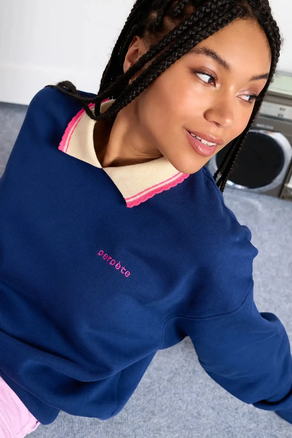 Perpète Geri sweat marine coton bio