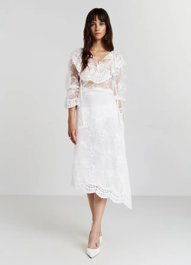 Calliope Frill Blouse femme dentelle