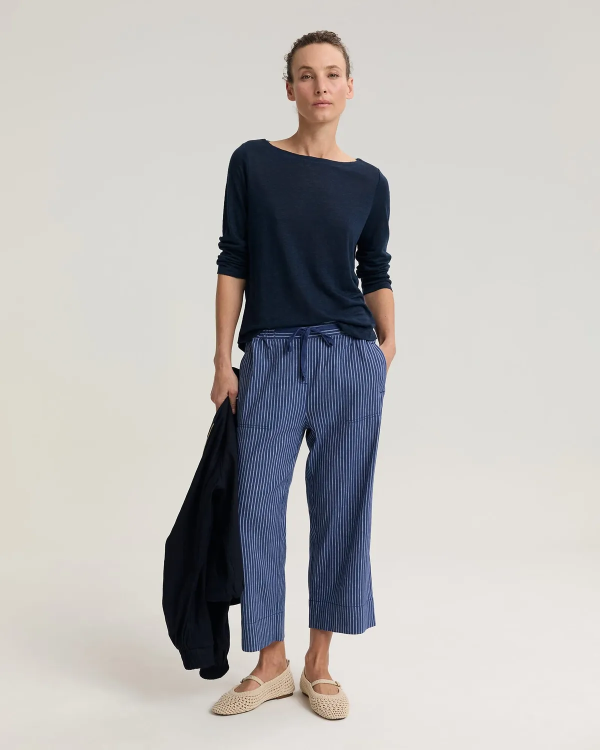 Sportscraft Cecile top lin col bateau raye femme