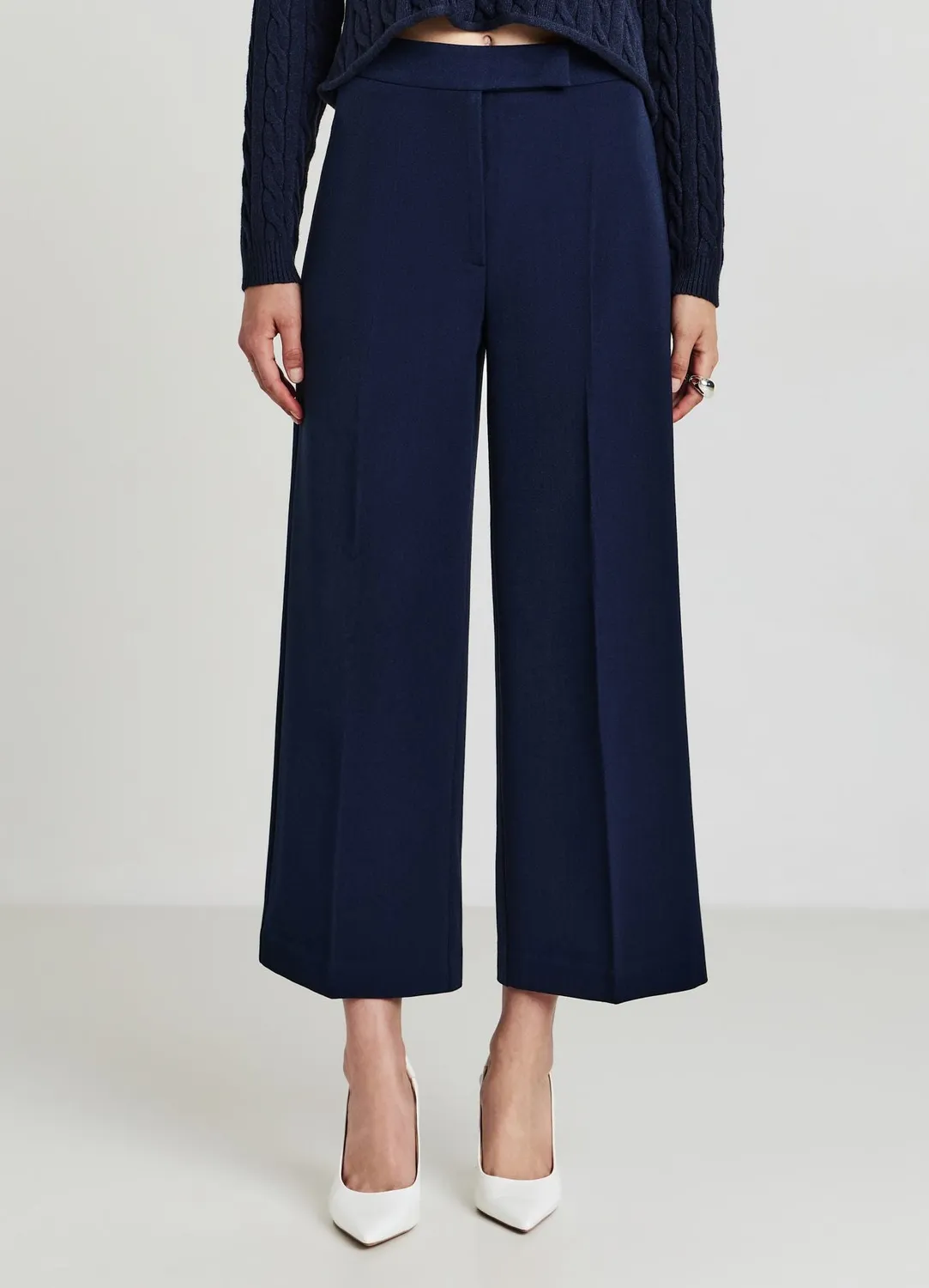Calliope pantalon culotte femme taille haute uni