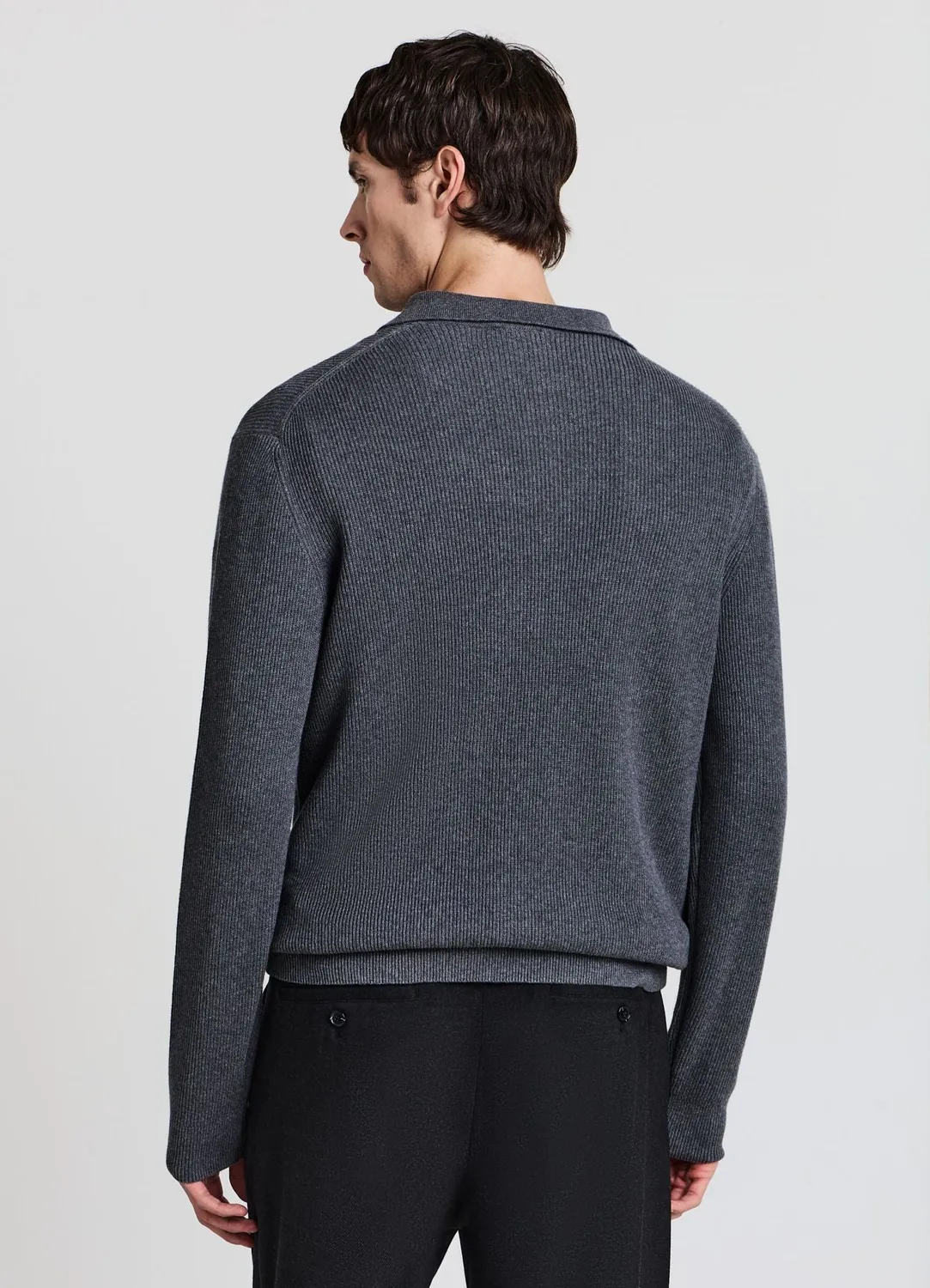 Calliope pull polo homme côtelé demi-zip