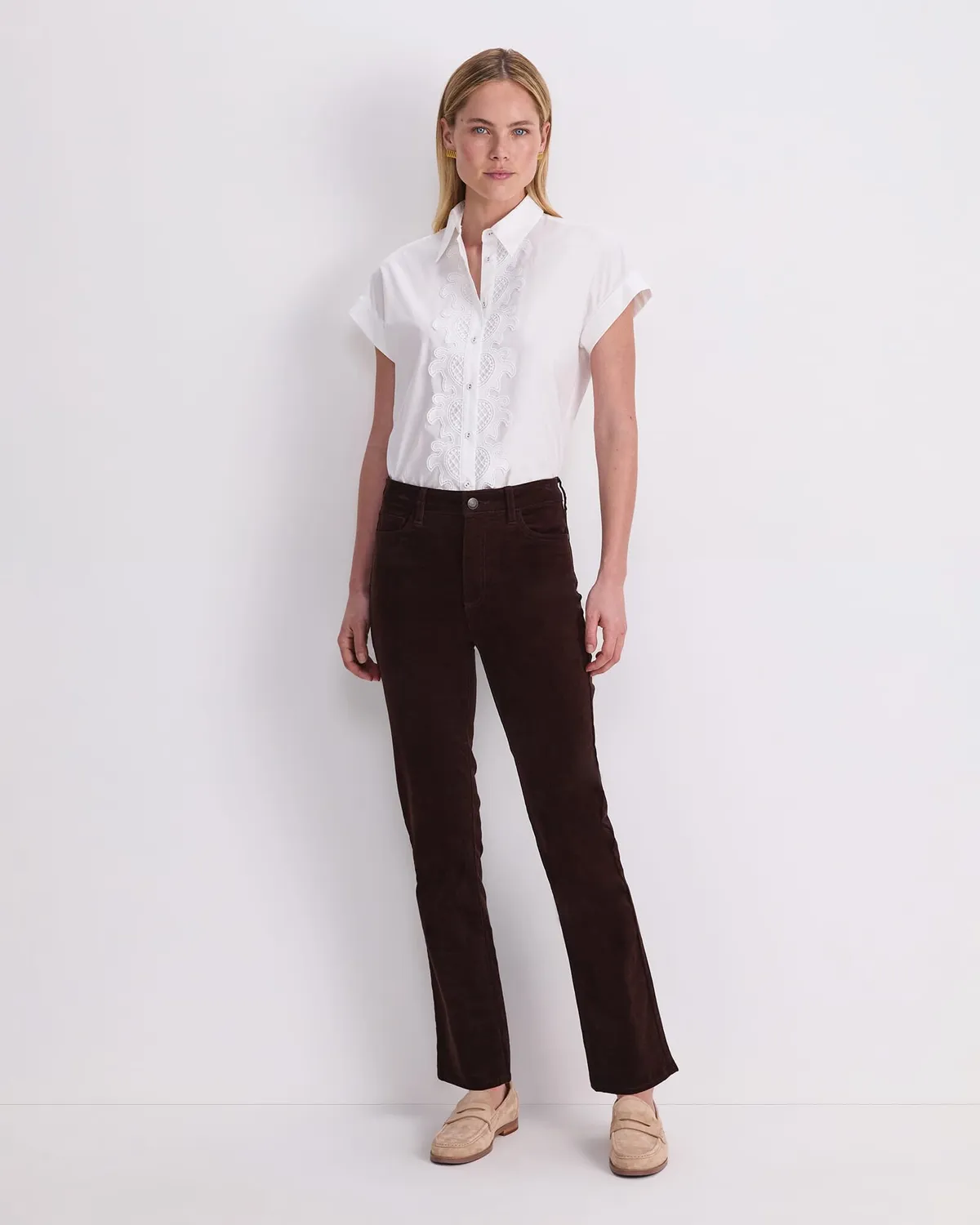 Sportscraft Cleo jean droit velours femme taille haute