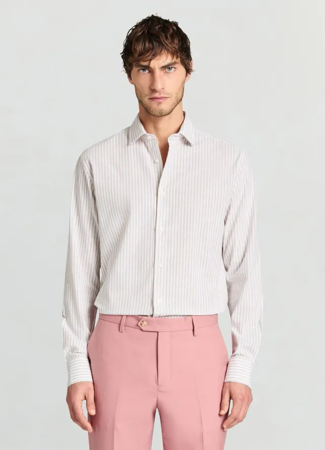 Calliope Chemise rayée homme regular manches longues