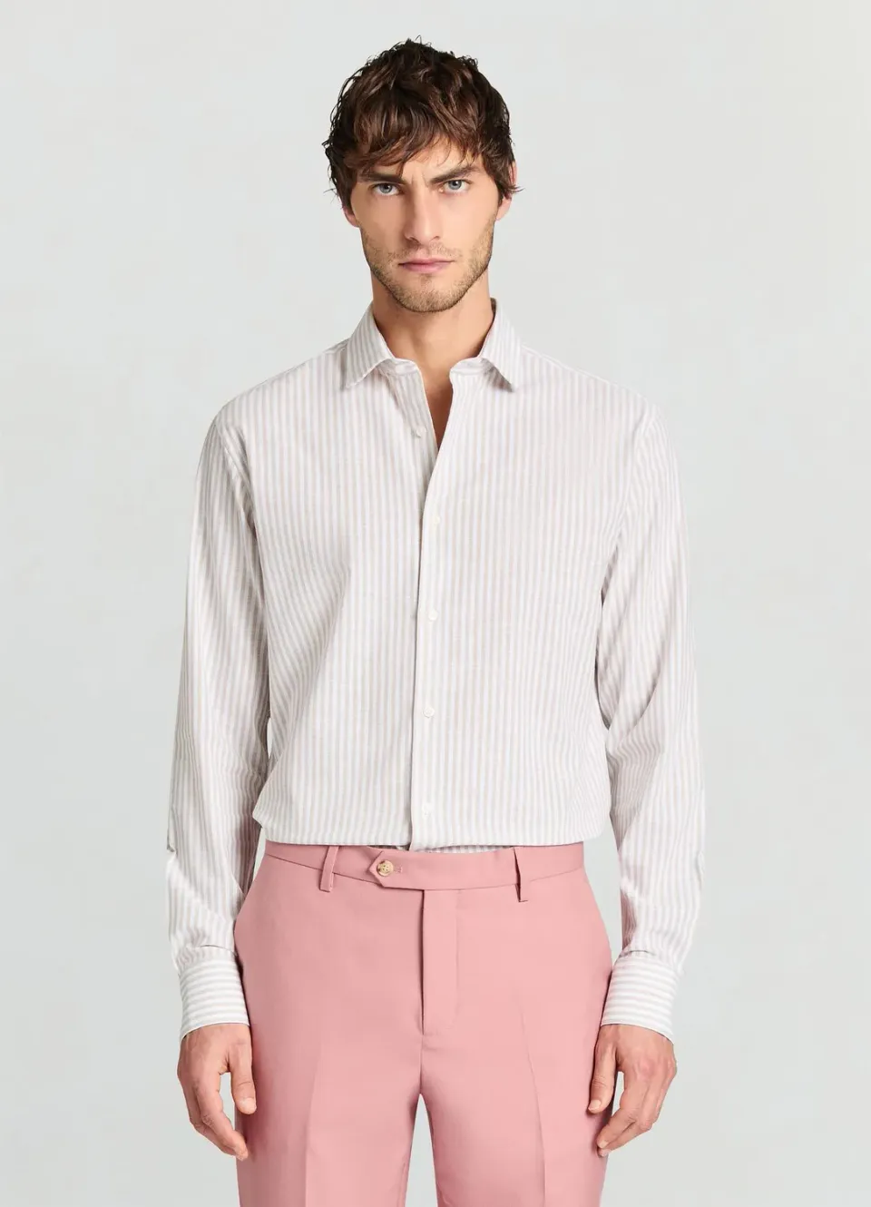 Calliope Chemise rayée homme regular manches longues