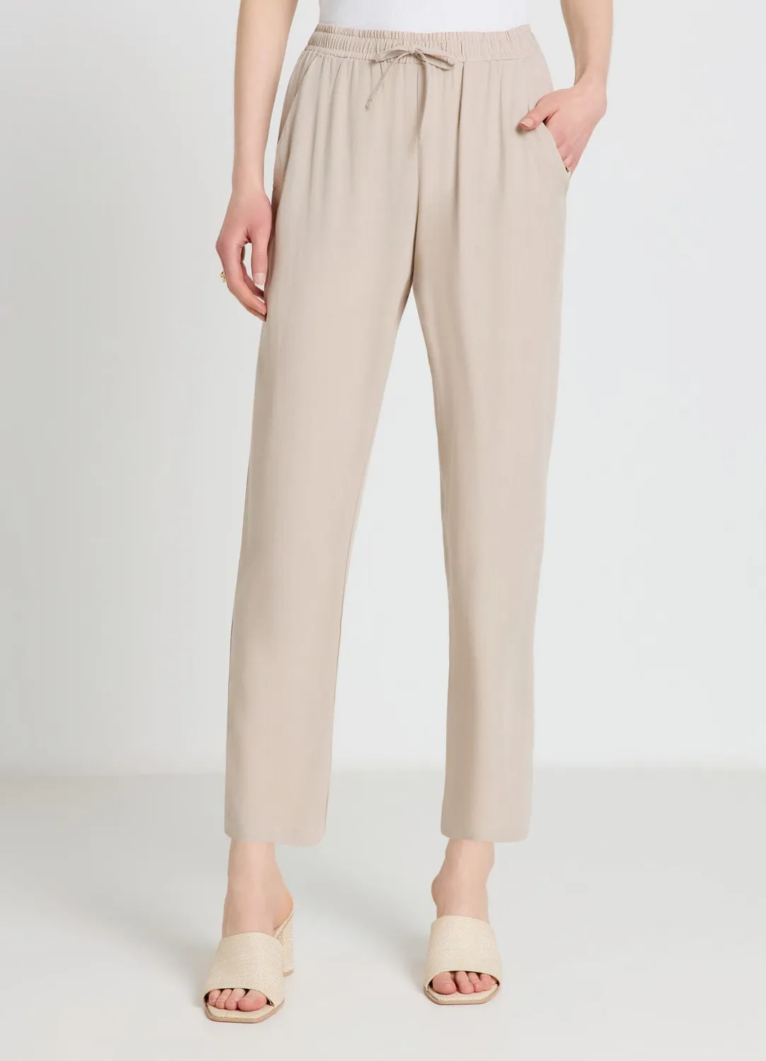 Calliope pantalon droit femme taille haute élastique