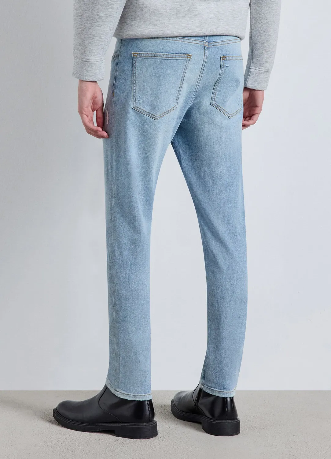 Calliope jean skinny homme déchiré uni