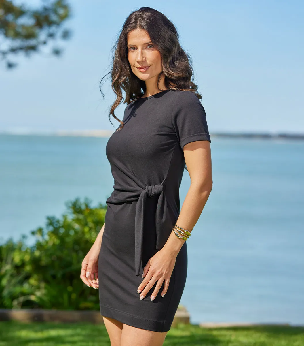 Cocorico Selen robe courte femme noir coton