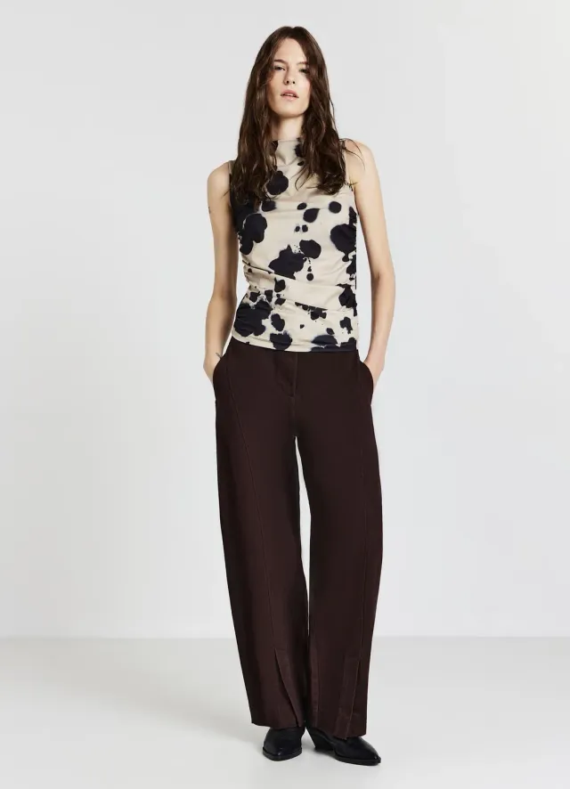 Calliope top débardeur fantaisie femme col rond