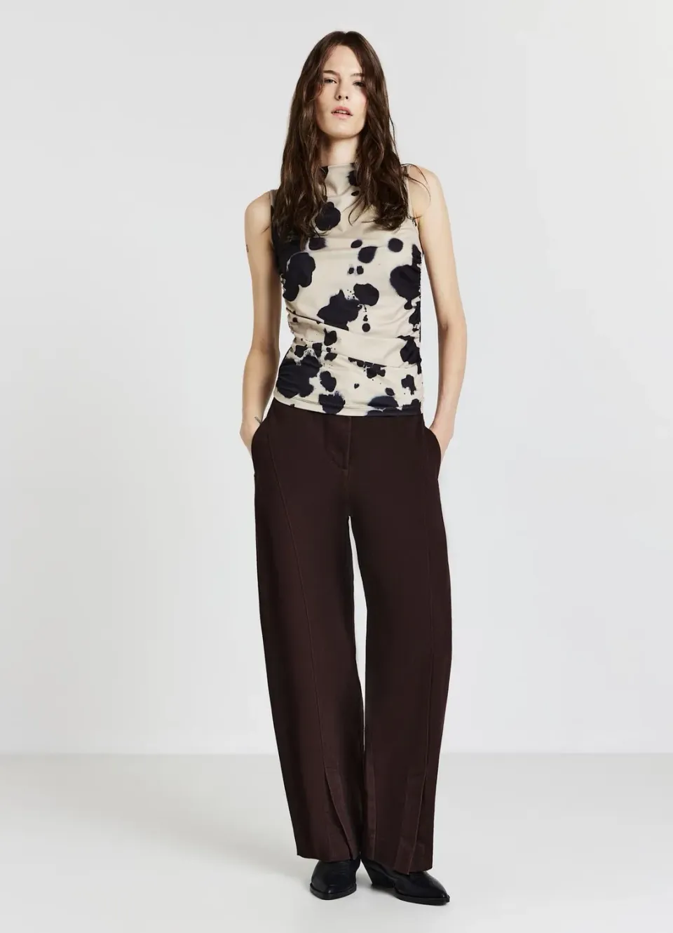Calliope top débardeur fantaisie femme col rond