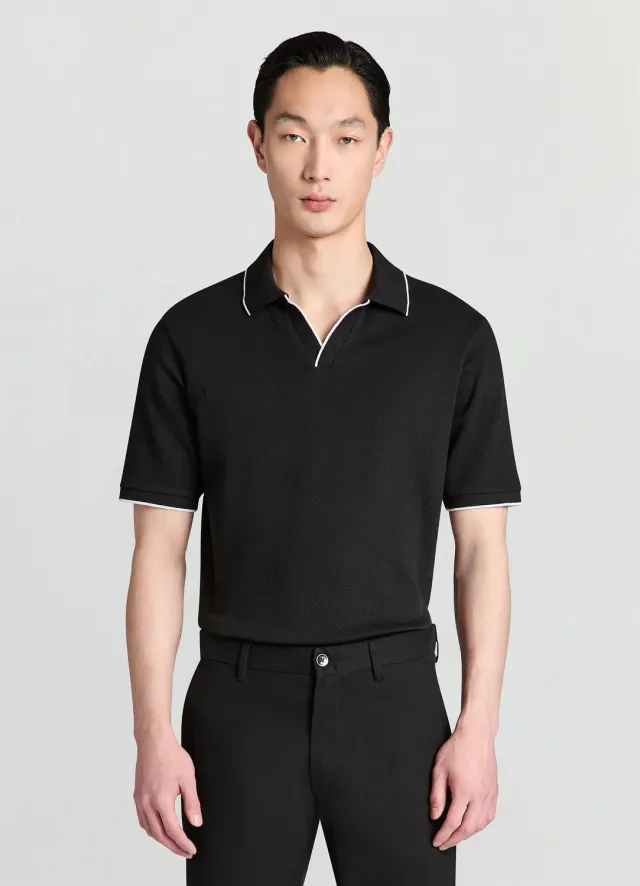 Calliope polo piqué homme sans boutons