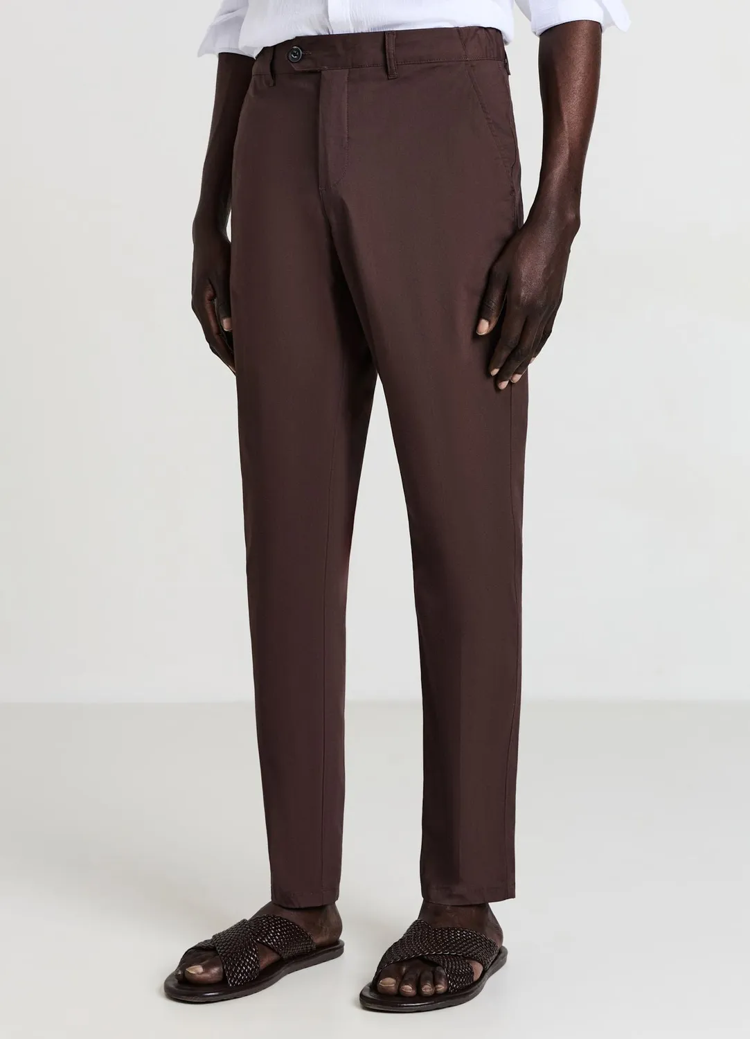 Calliope chino pantalon coton homme coupe droite