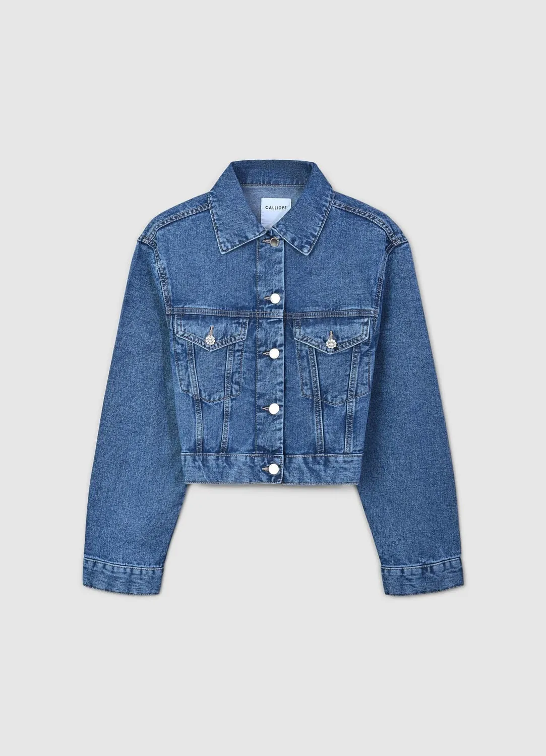Calliope veste en jean regular femme boutons
