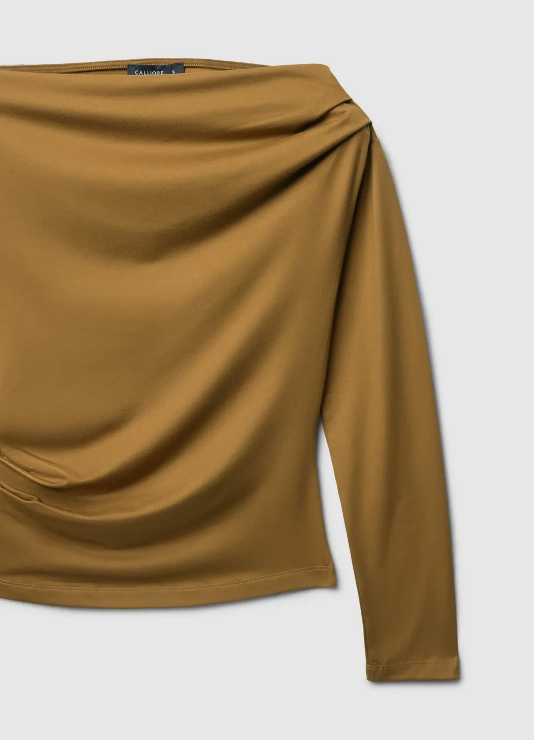 Calliope T-shirt Col Asymétrique Femme Manches Longues