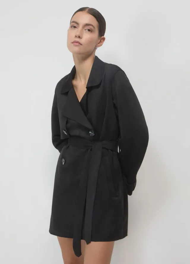 Calliope trench effet suède femme à ceinture