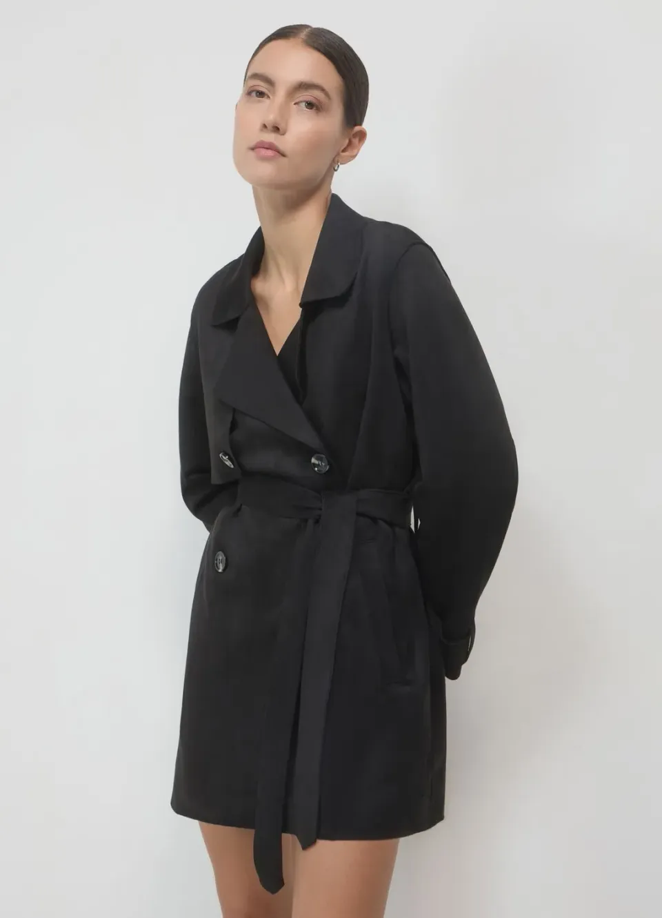 Calliope trench effet suède femme à ceinture