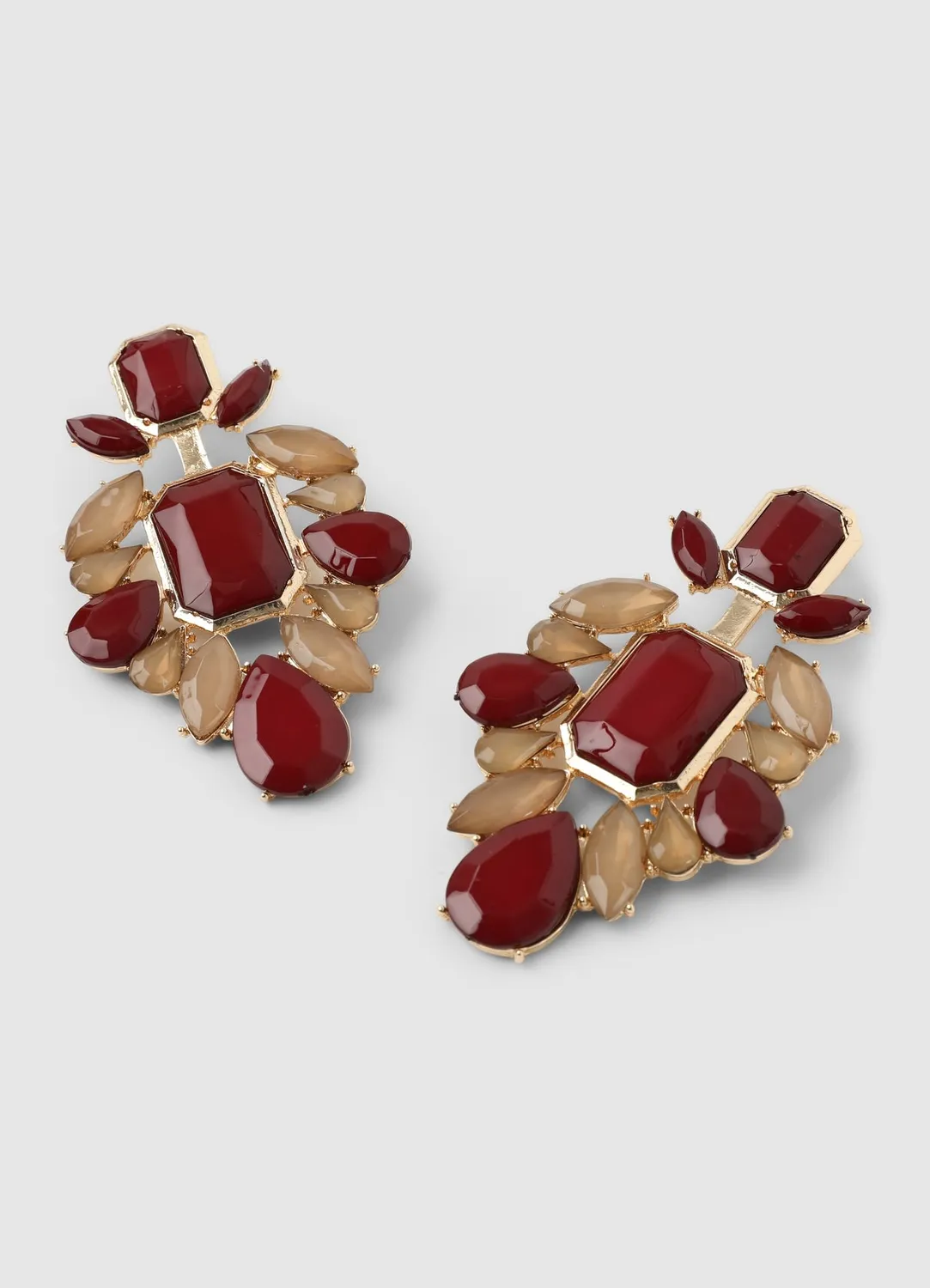 Calliope boucles d'oreilles cascade femme pierres dorées