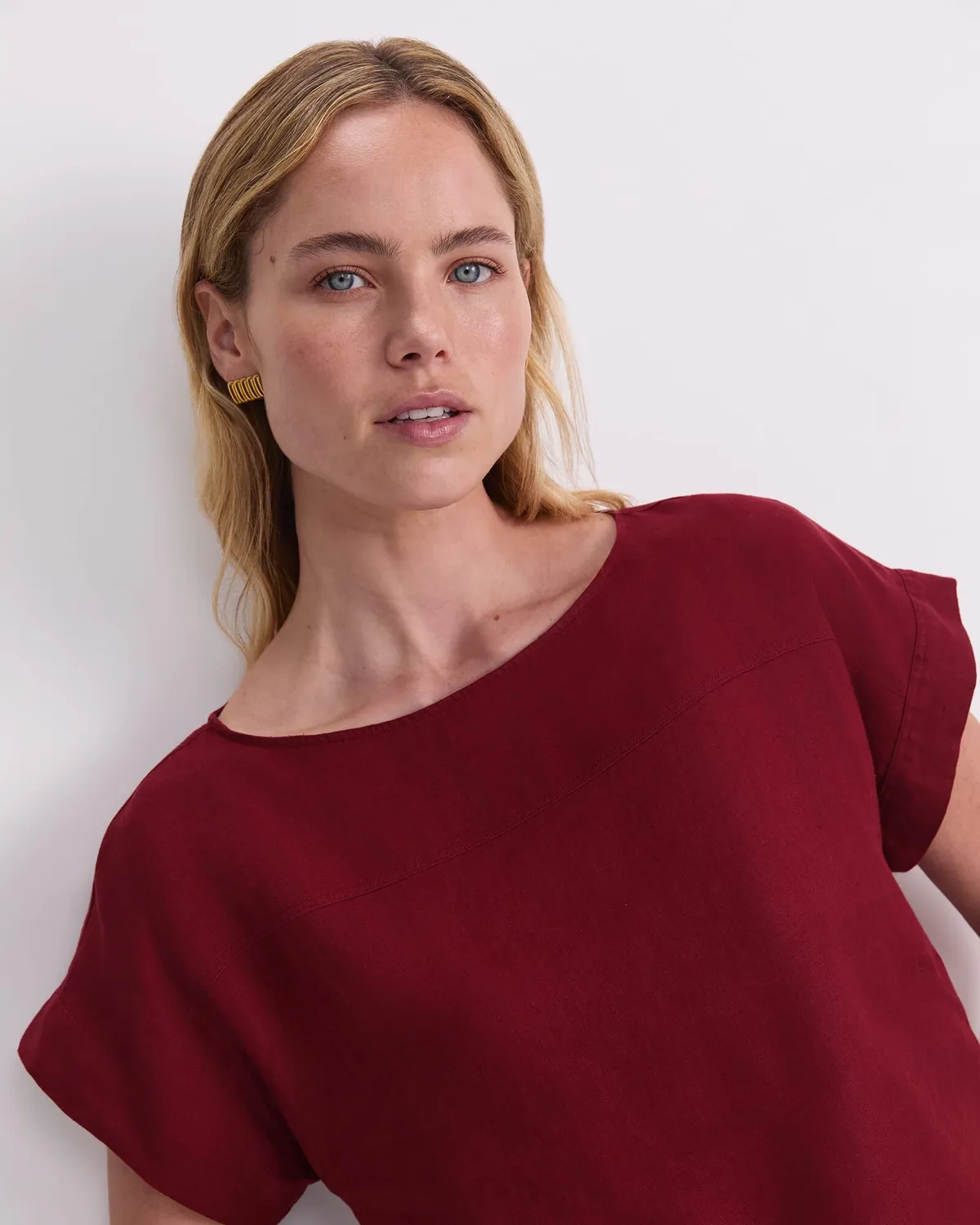 SportsCraft Dahlia top femme lin col bateau