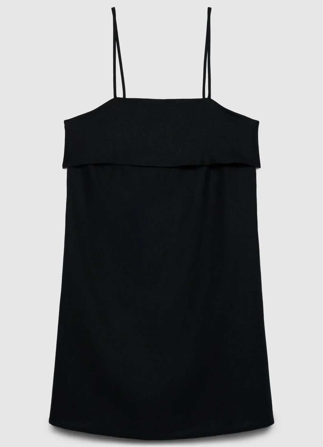 Calliope Robe mini évasée lin femme volant