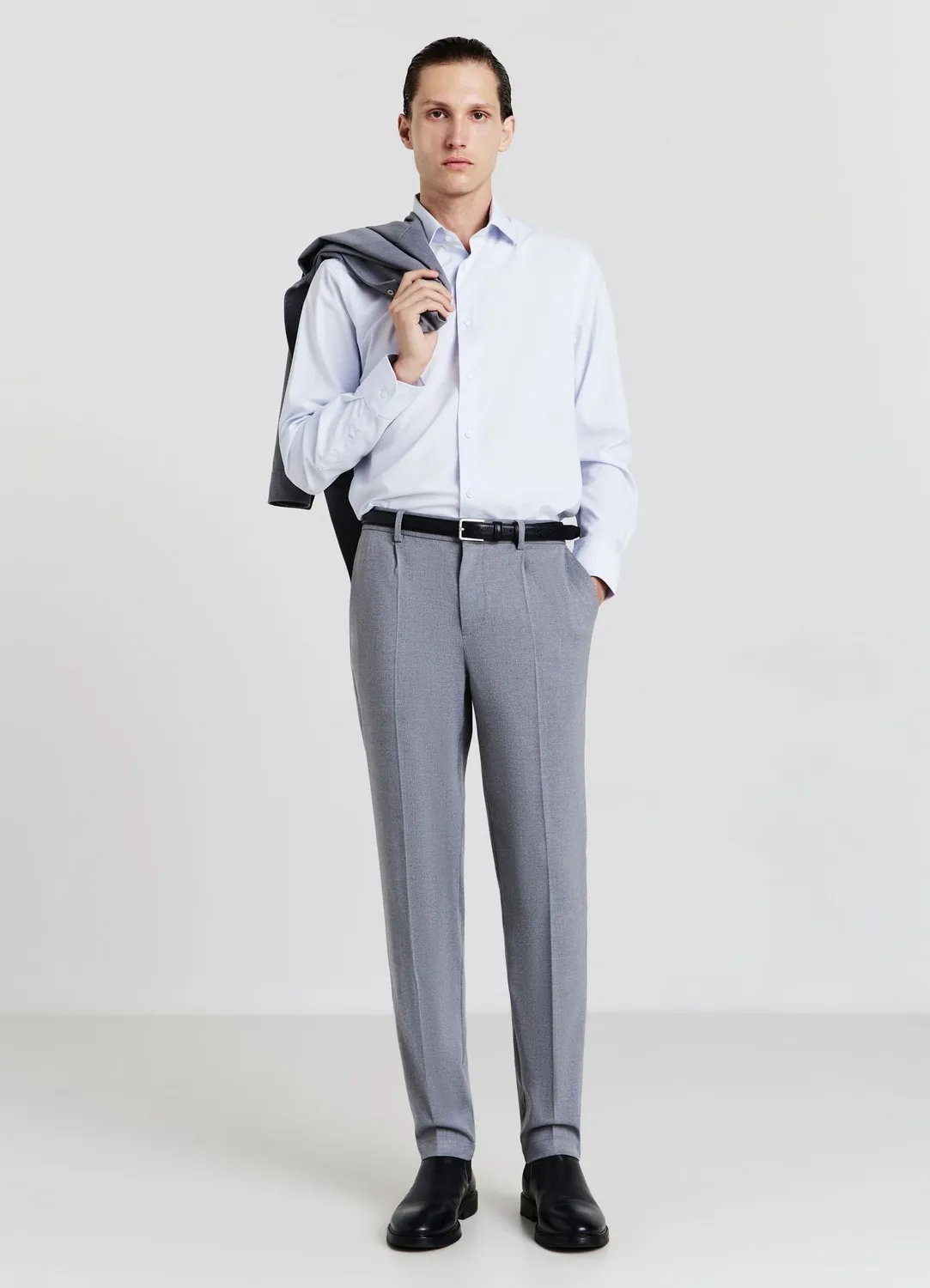 Calliope pantalon homme taille élastique uni 48