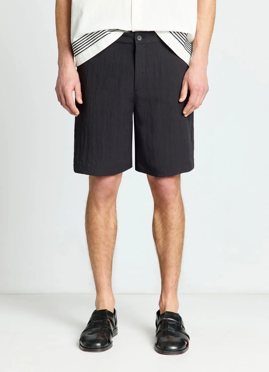 Calliope bermuda chino froissé uni homme
