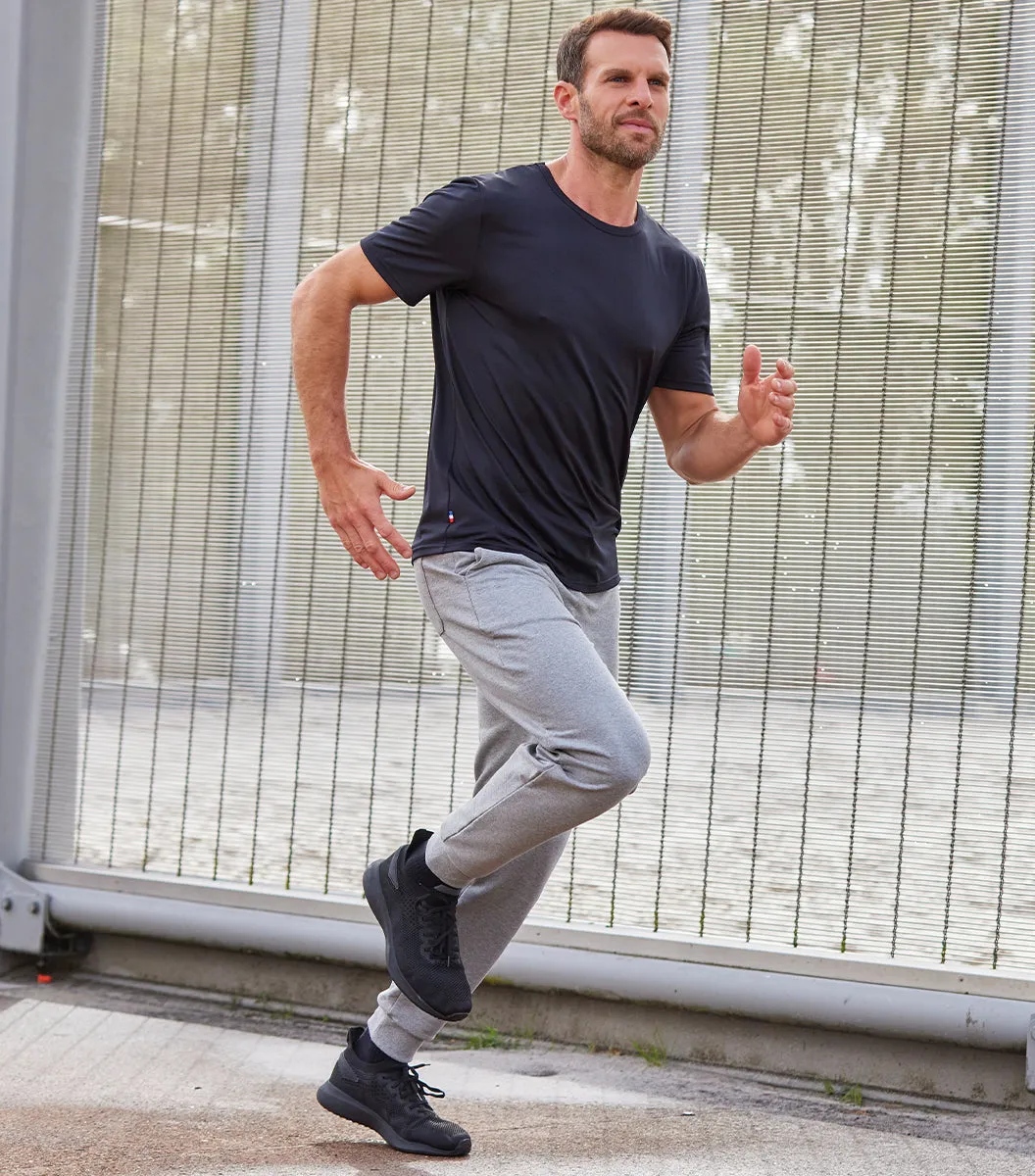Cocorico Intemporel jogging homme gris chiné coton