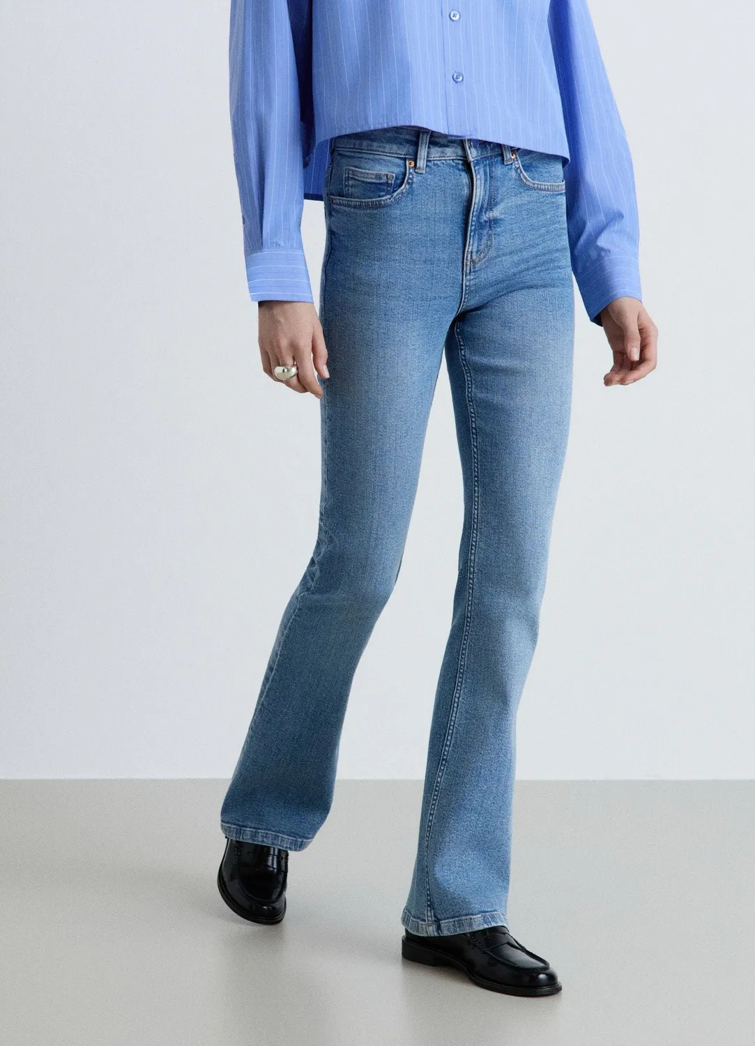 Calliope Jean bootcut femme taille mi-haute long